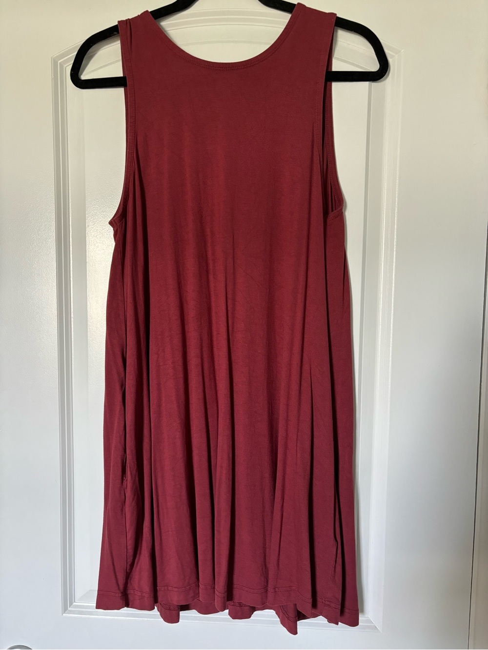 RVCA Sleeveless Midi Dress in Burgundy